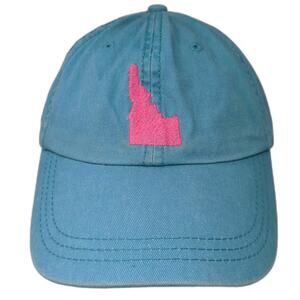 Sportsman Idaho Cotton Embroidered Blue Pink Baseball Cap Hat Slideback OSFM